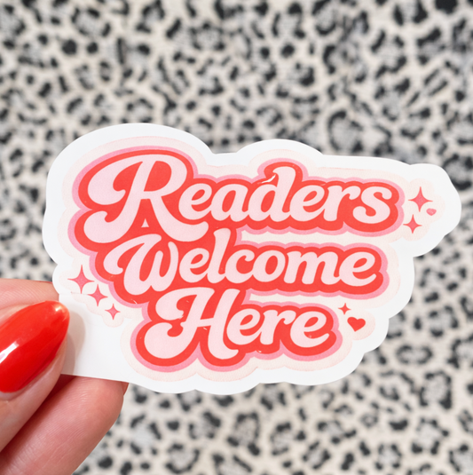 Readers Welcome Here Sticker